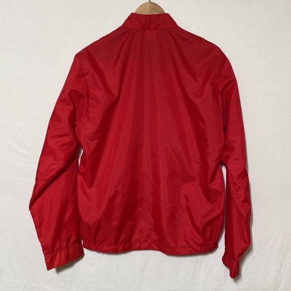 Vintage Bobcat Medium Windbreaker Front Zip Long Sleeve Nylon Red Pockets - Picture 2 of 12
